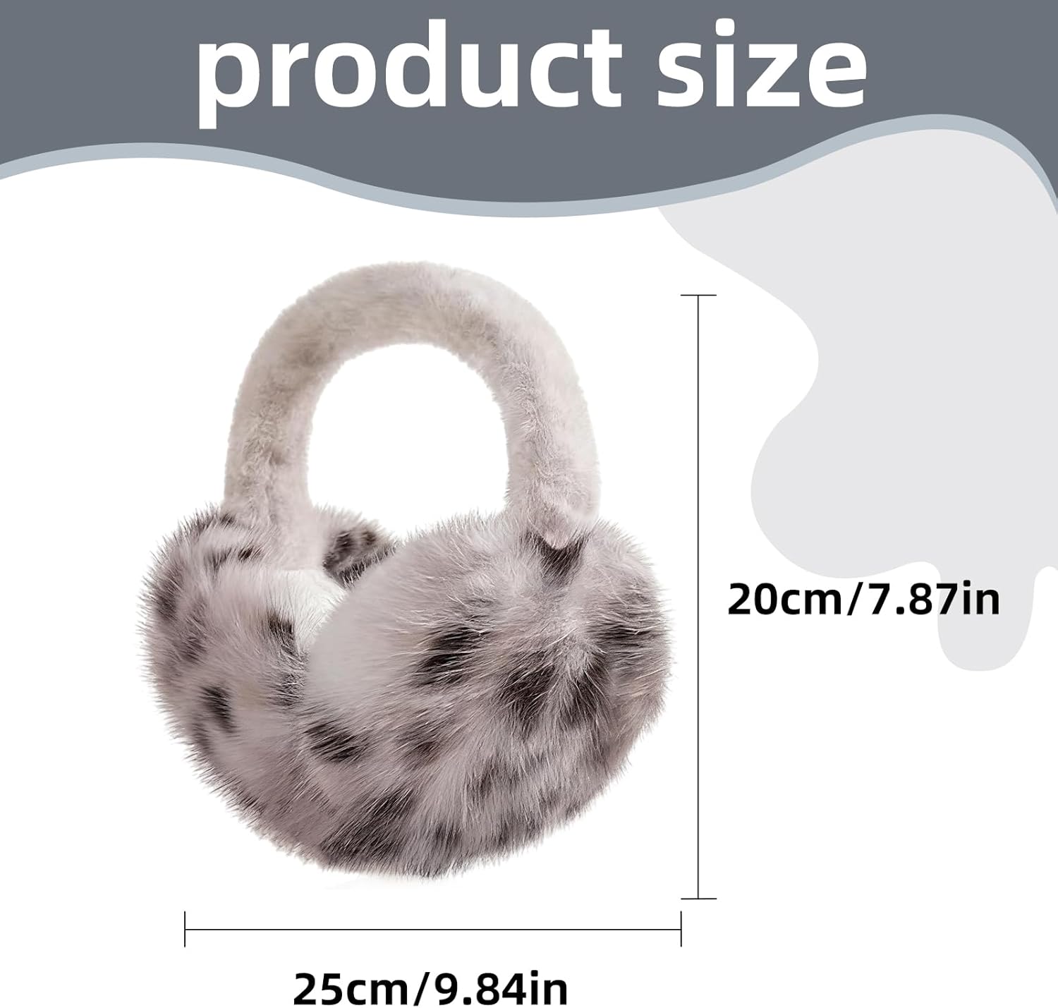 Ear Muffs for Winter Women Men, Faux Fur Earmuffs, Fluffy Ear Warmers, Foldable Ear Warmer Earmuffs - Image 2