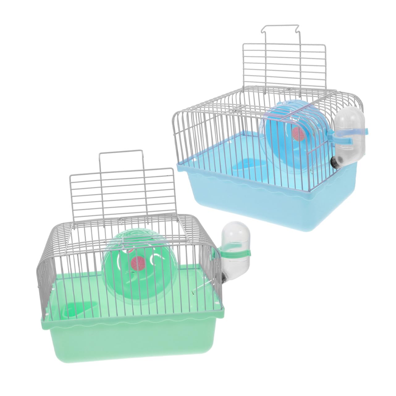 Supvox 2stücke Tragbare Hamstertransportbox für Reisen mit Wasserflasche und Aktivitätsbereich Robuste Konstruktion und Einfache Reinigung