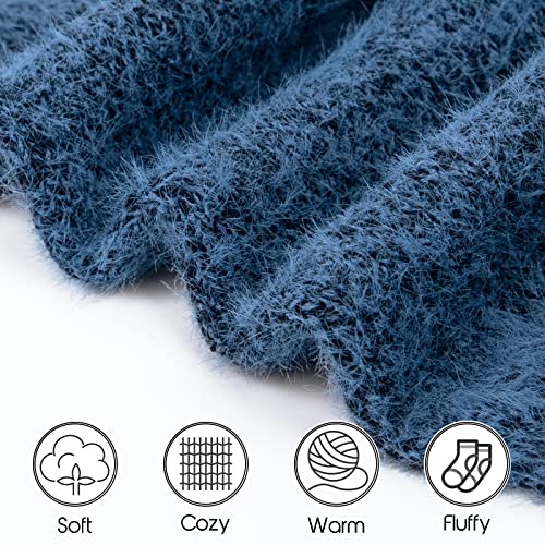 Loritta 5 Pairs Womens Fuzzy Socks Cozy Soft Fluffy Cute Cat Animal Winter Warm Slipper Socks Christmas Stocking Stuffers4