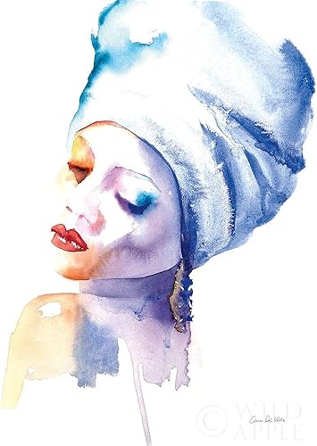 Posterazzi PDX65111SMALL Woman in Blue Aimee Del Valle Poster Print, 18 x 24, Multicolor