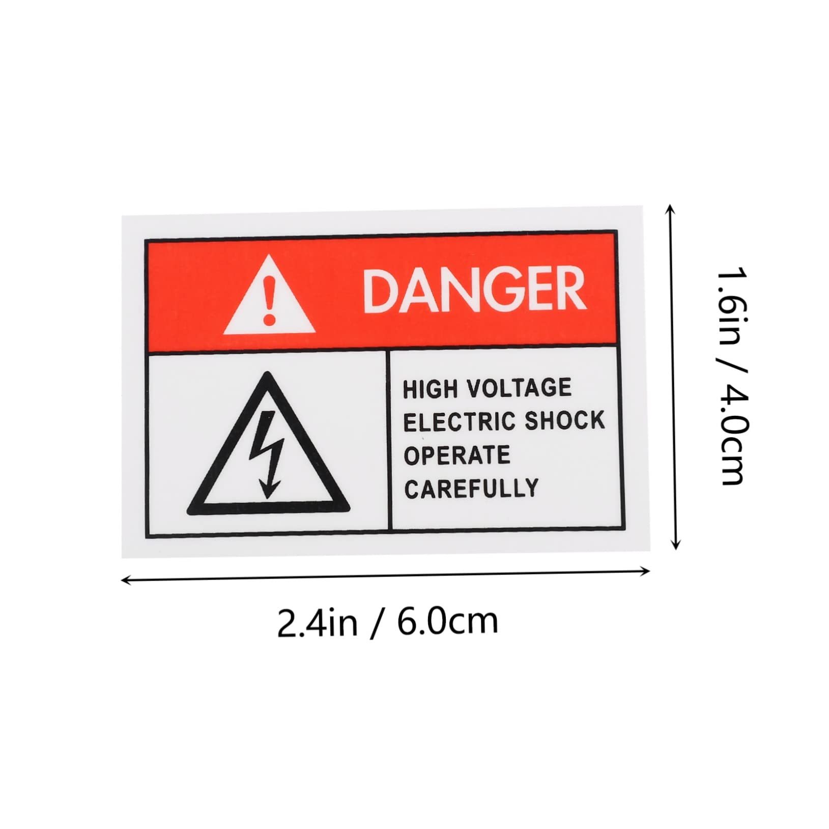 VOSAREA 6Pcs Electric Shocks Warning Sticker Decal Safety Label for Equipment Easy to Apply Design for Warehouses Offices Schools and