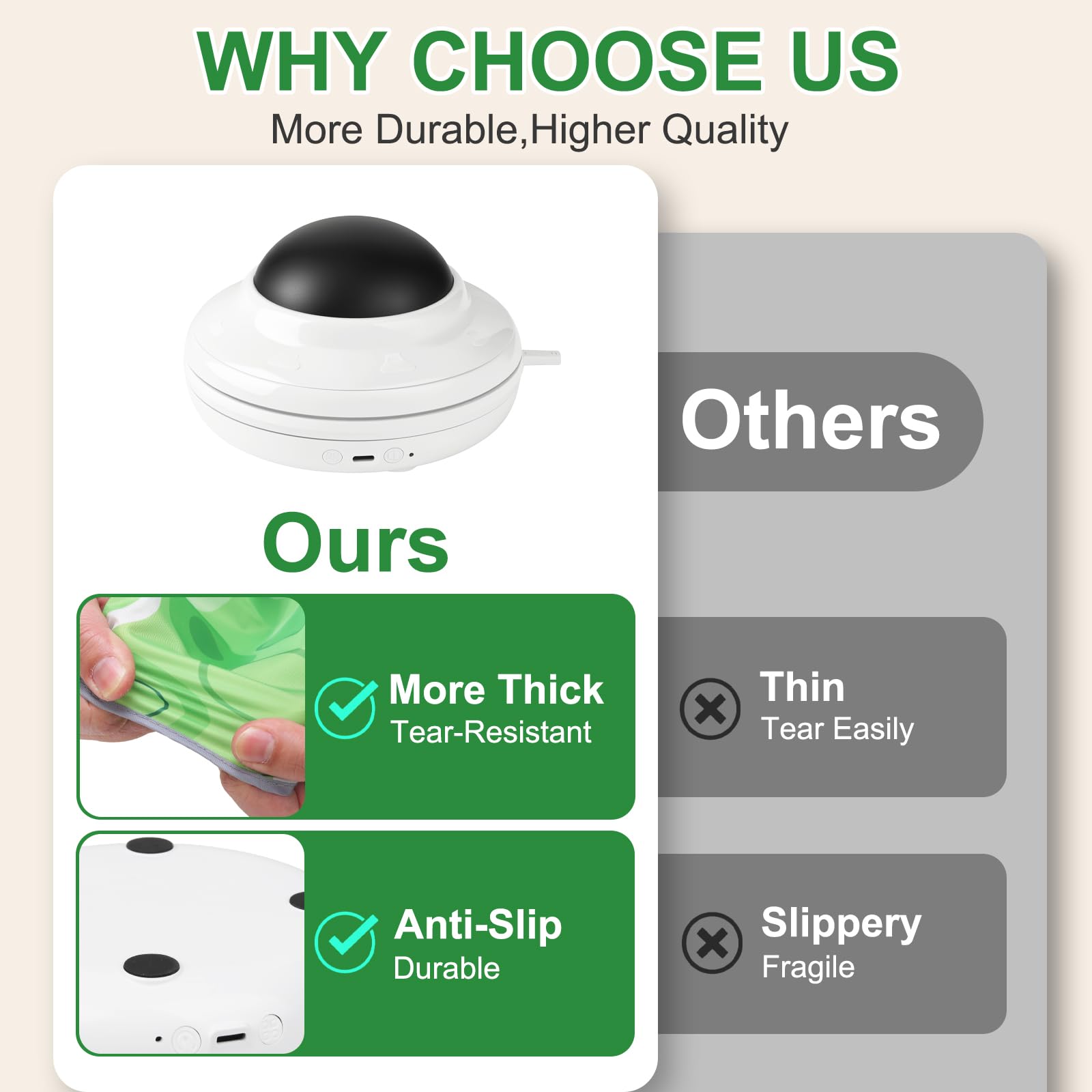 LVEPC Interactive Cat Toy, Hide and Seek Cat Toys for Indoor Cats, Touch Activated, USB Rechargeable,Moving Feather, for All Breeds Bored Indoor Cats (Green)