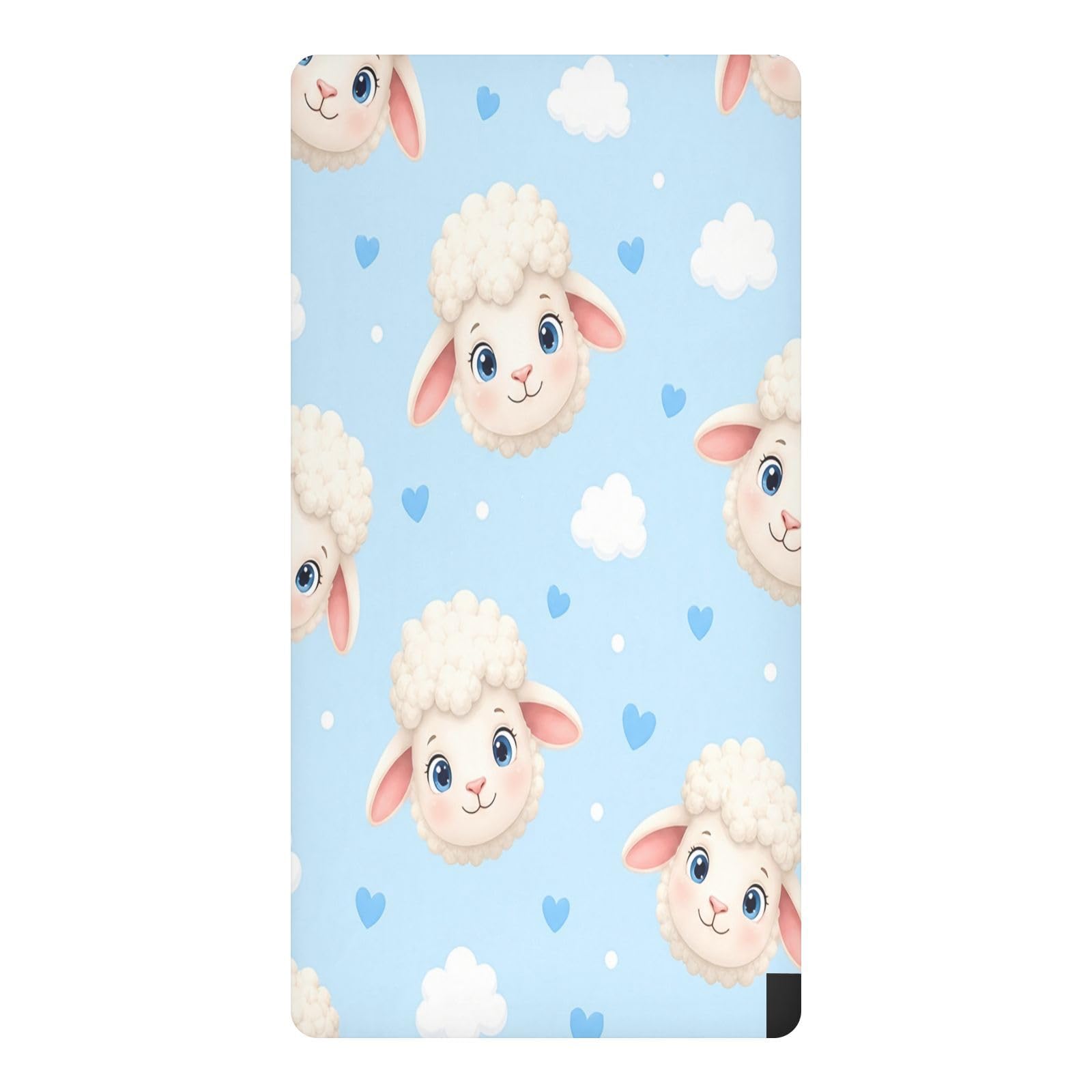 BOESI Cloud Sheep Waterproof Crib Sheet,Fitted Mattress Protector