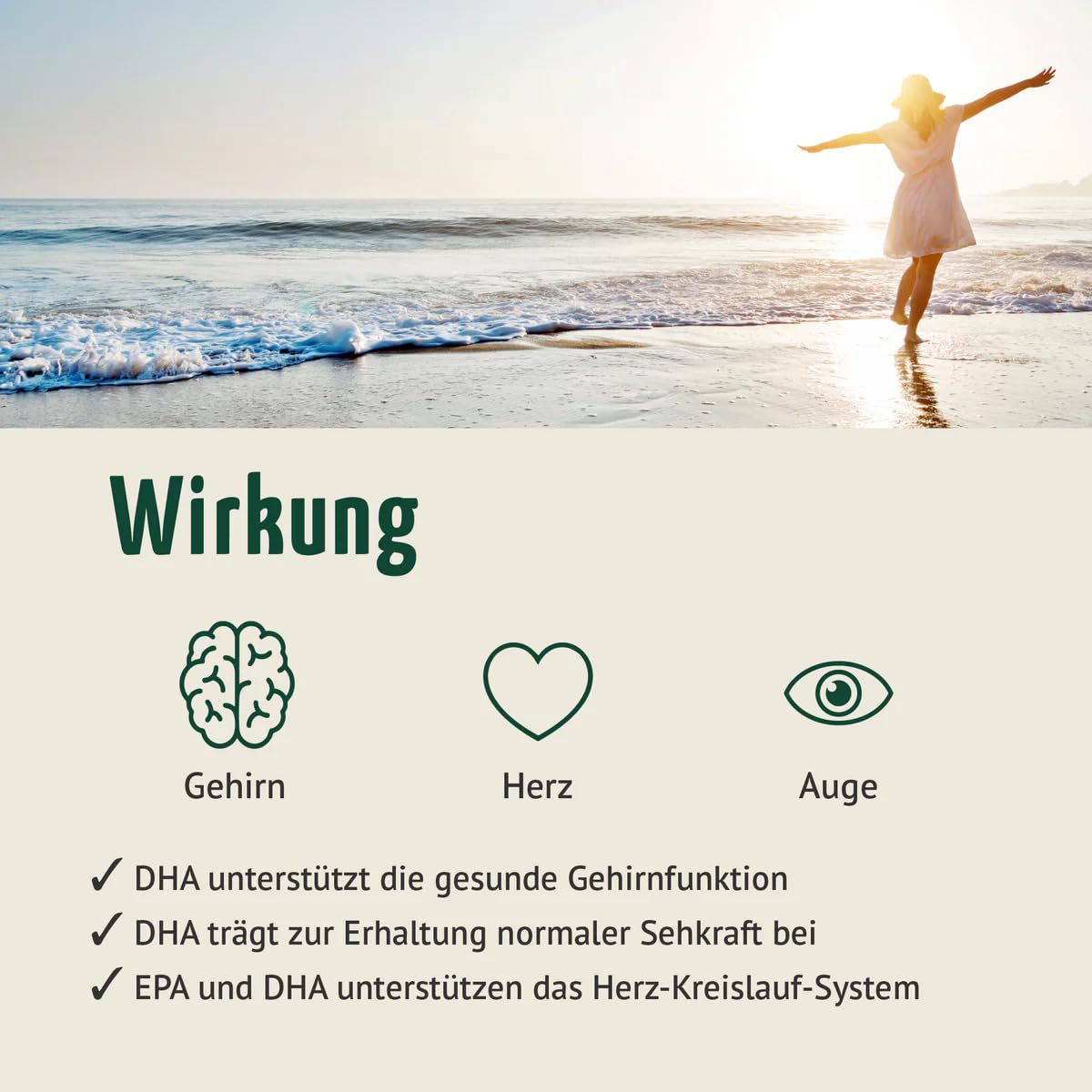 Vegane Omega-3 Kapseln | 270 Stück | Vorteilspack für 4,5 Monate | auf Basis von Algenöl mit 180 mg EPA und 400 mg DHA pro Tagesdosis | hochdosiert & bioverfügbar | Achterhof