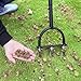 Qsxou Lawn Aerator Coring Tool, Aerator Lawn Tool with 3 Hollow Tines, Manual Core Aerator for Lawn Garden Care and Loosen Compacted Soil, Lawn Aeration, Garden Tool