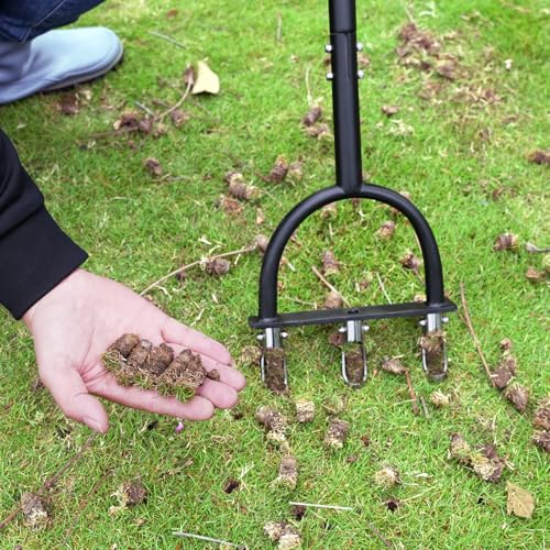 Herramienta manual para airear césped con 3 púas huecas miniatura 6