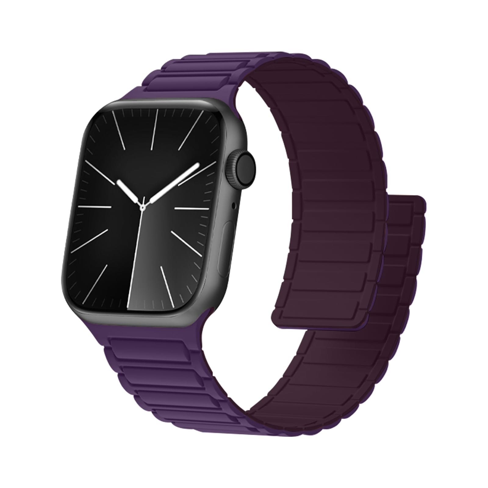 Photo 1 of Magnetic Silicone Watch Band Compatible with Apple Watch 44mm 45mm 49mm 46mm 42mm 41mm 40mm 38mm bands Women Men, Strong Magnet Soft Sport Strap for iWatch Series 11 10 9 8 7 6 5 4 Ultra 3 2 SE 3 2 1