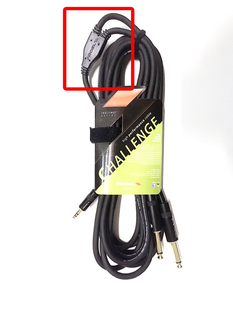 Proel chlp170lu5 X L – kabel audio Profi z węzłem do Y z przyłączami Jack 3,5 Stereo na 2 wtyczki jack 6,3 mono 5 m, czarny