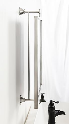 Miniatura 5 de Kate and Laurel Darbridge - Espejo giratorio rectangular tradicional, 20 x 31 plateado espejo rectangular ajustable vintage para pared de baño para