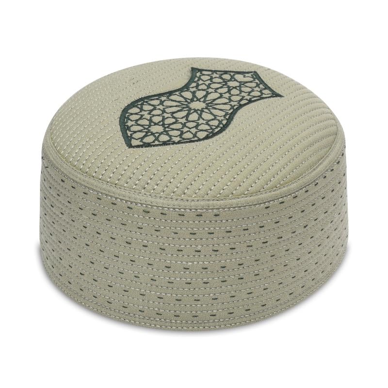 Islamic Prayer Cap for Men | Designer Embroidery Muslim Topi | Comfortable Taqiyah Skull Cap for Namaz-picture-56