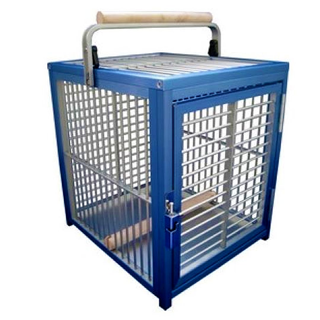 PIUMER - Transportin o Jaula de Viaje para Loros Blue Small