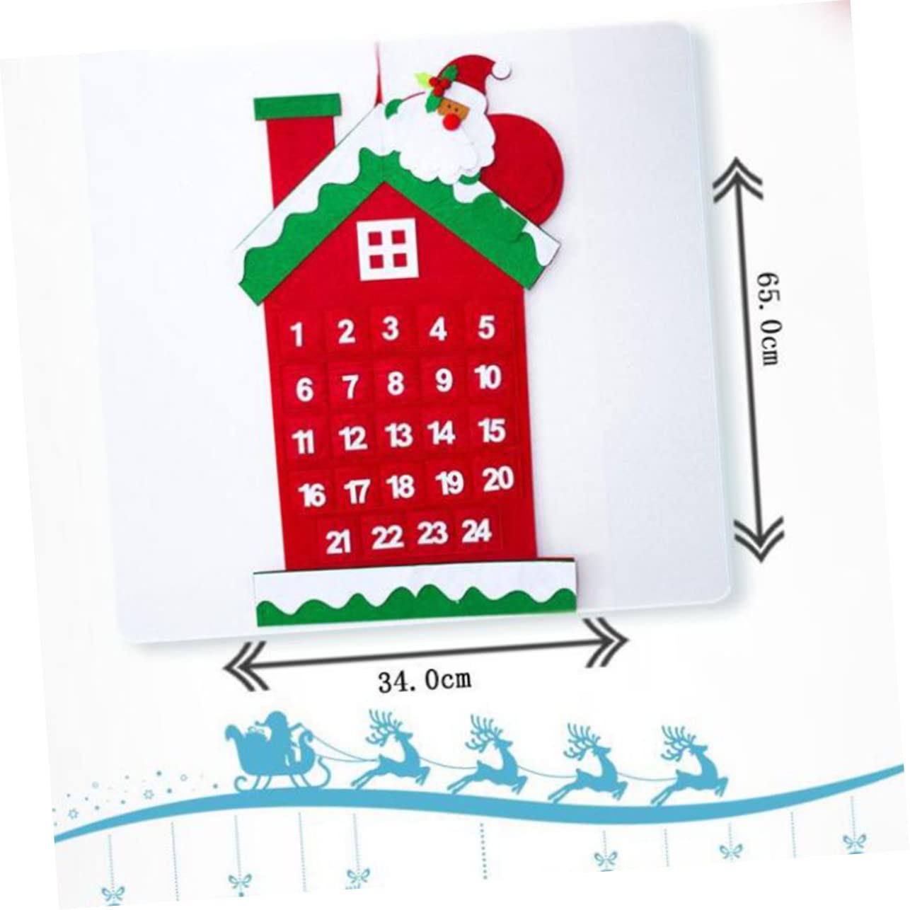 IMIKEYA 3 Stücke Kalender Tage Dekorative Filz Adventskalender für Weihnachten Hängende
