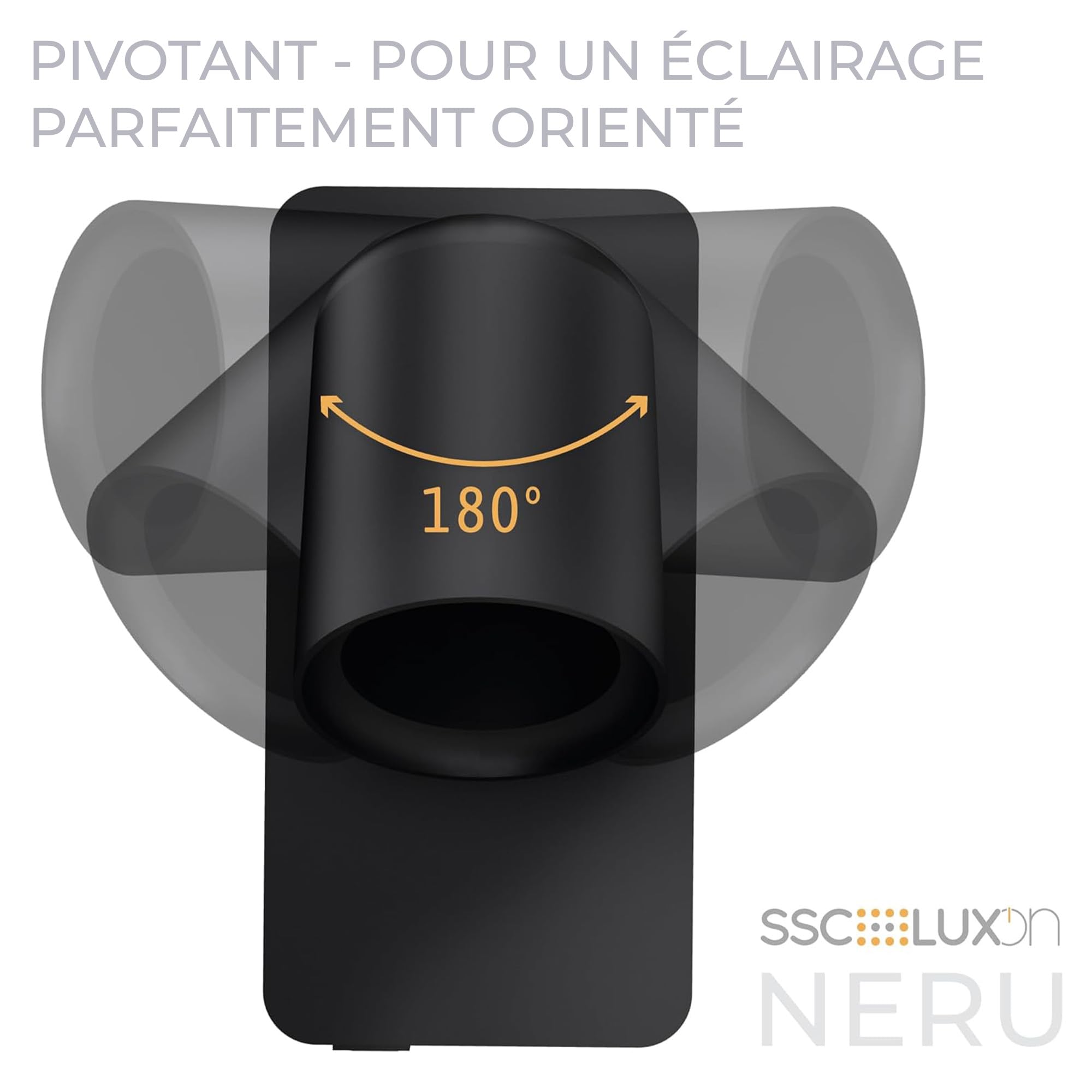 SSC-LUXon NERU applique murale interieure orientable noire