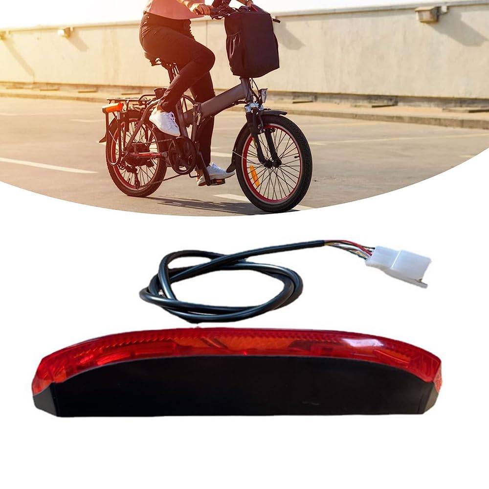 Lampada Posteriore per Bicicletta elettrica 12V LED Luce di Sicurezza per Guida Notturna Luce di Stop Indicatore di direzione 009 007 Accessori