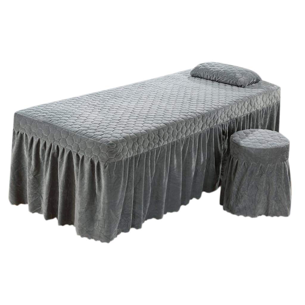 LOVIVER Standard Massage Table Skirt Beauty Face Facial Bed Cover Linen Valance Sheet for Most Cosmetic Beds - Grey : Beauty & Personal Care