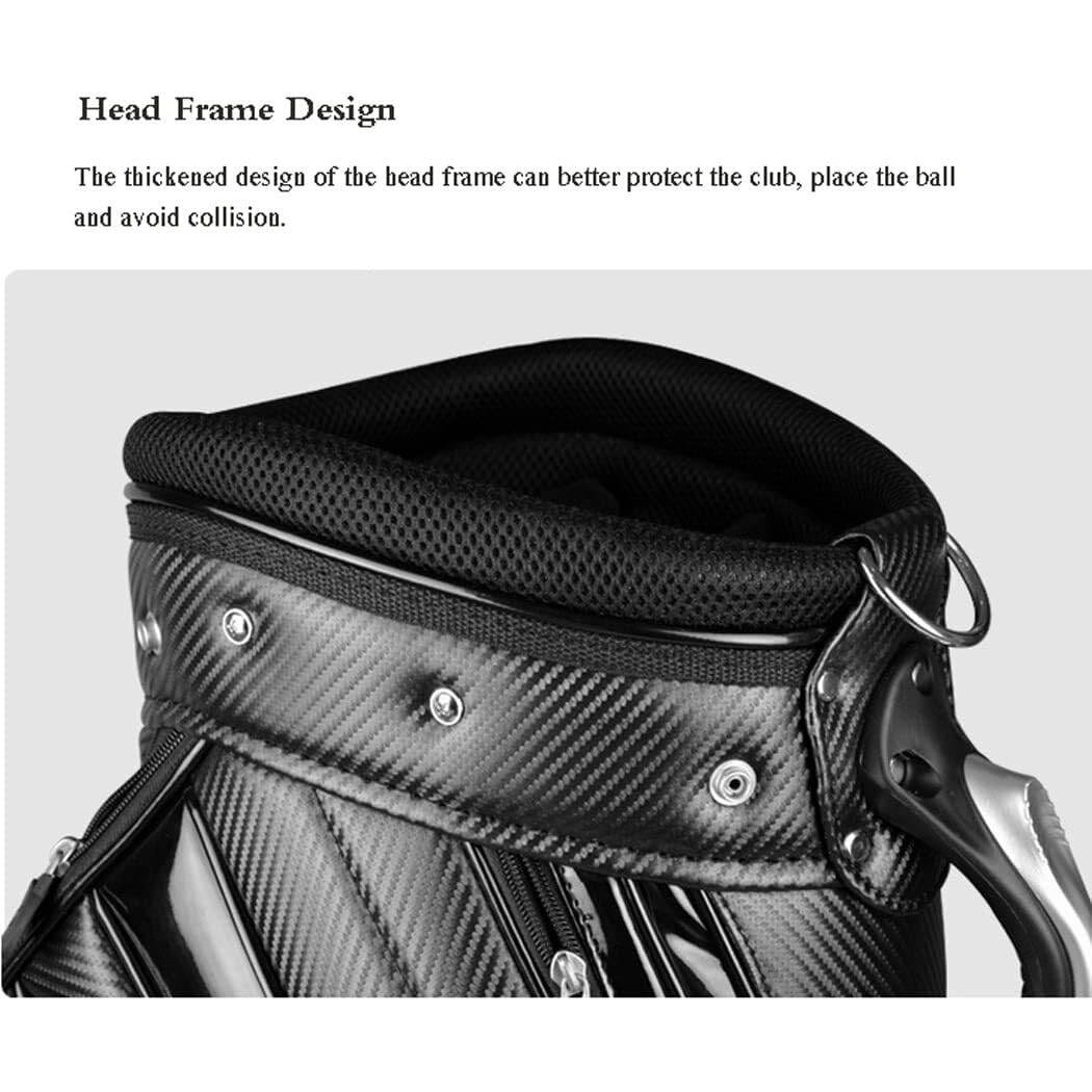 Golfschlägertasche for Herren, wasserdichte PU-Golf-Standtasche, leichte Golfschläger-Tragetaschen, Golfausrüstung for die Driving Range
