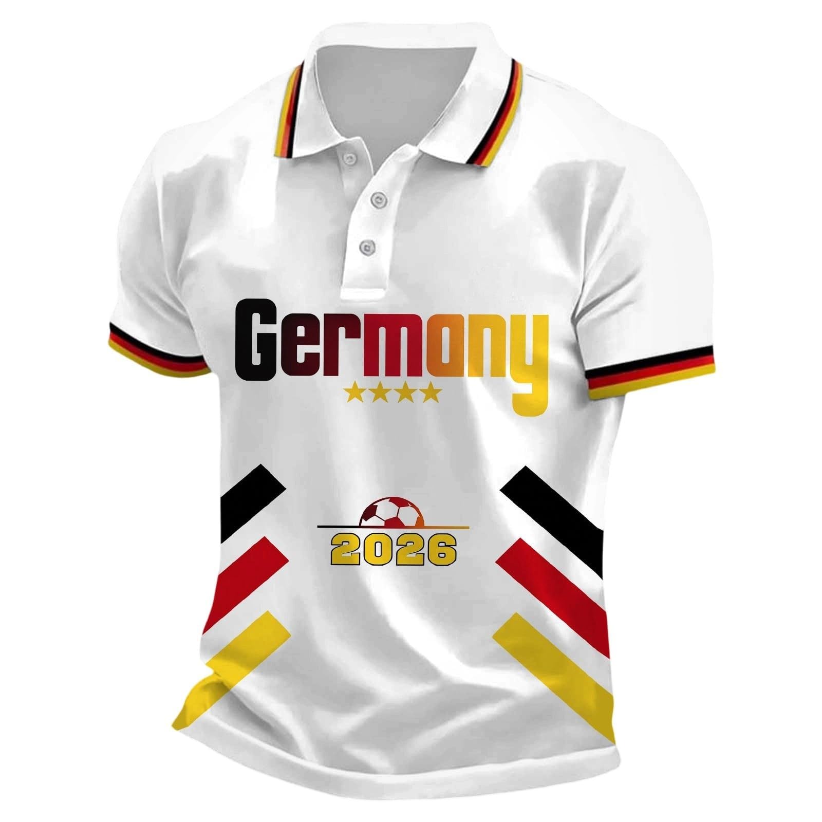 Germany Football Shirts Mens,Germany Football World Cup Shirt 2026 for Men Crew Neck T-Shirts Lightweight Short Sleeve with German Flag Printed Summer Causal Tees for Germany Team Support Outfit