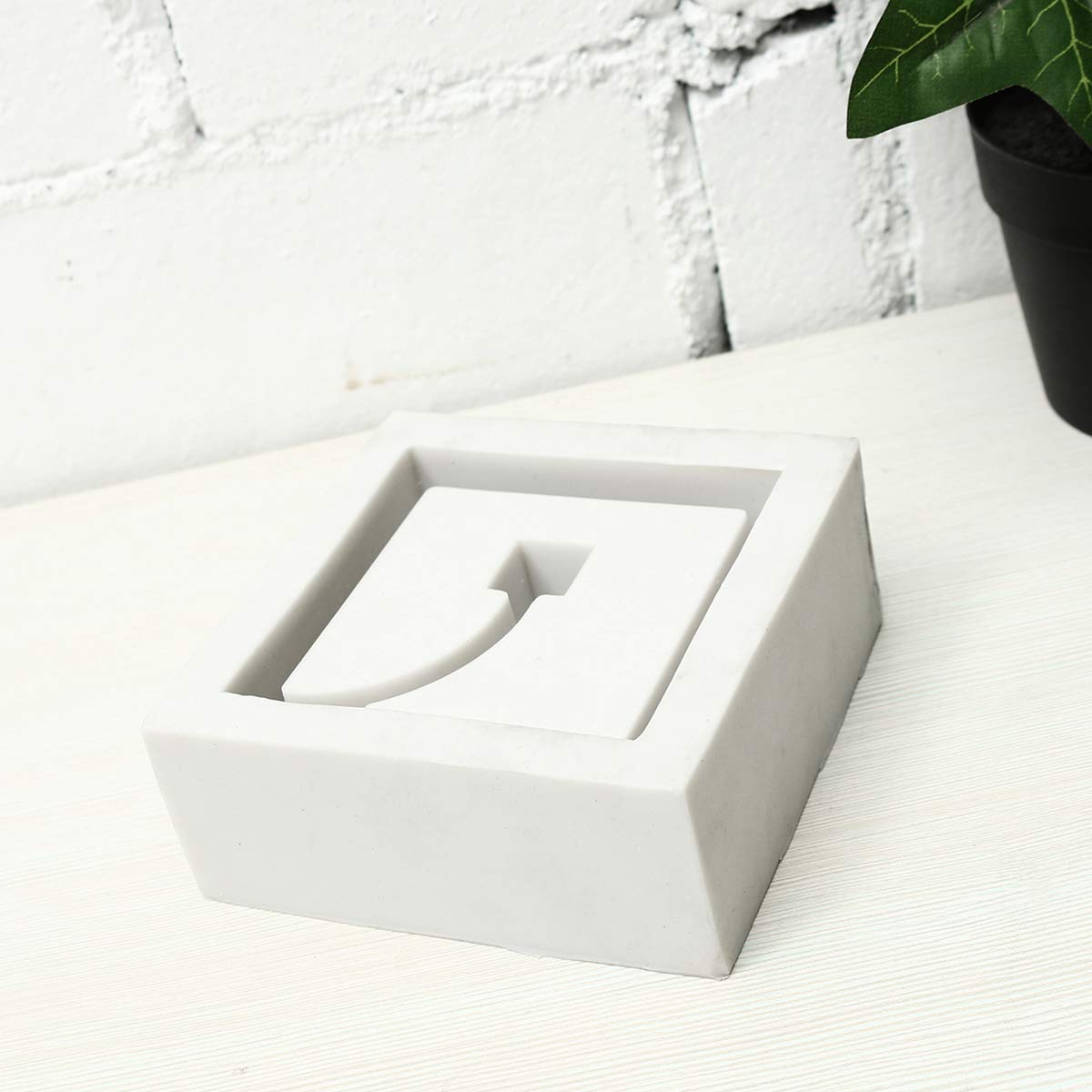 RanDal Silikonowa forma do kwiatów betonu 3D ręcznie wykonana roślina do poszukiwania DIY Candle Cement Memor