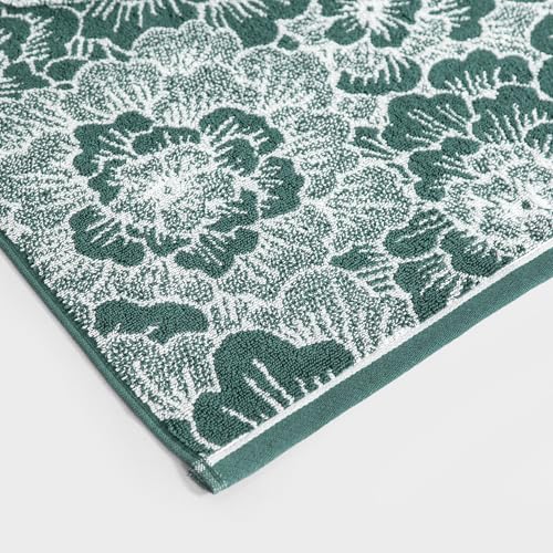 Image of MYTRIDENT Towels for Bath, Floral Collection, 100% Cotton Towel, 1 Pc Bath Towel (75 cm x 150 cm) - Green