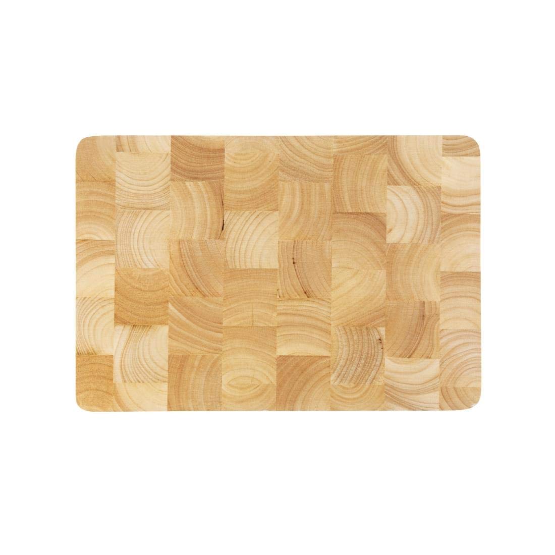 Vogue Tagliere rettangolare in legno per uso alimentare e vassoio da portata, medio, superficie antibatterica naturale, dimensioni: 45 x 455 x 305 mm (altezza x larghezza x lunghezza), C459