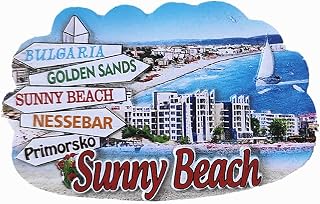 Sunny Beach Bulgaria Fridge Magnet Souvenir Gift Home Kitchen Decoration Magnetic Sticker Collection