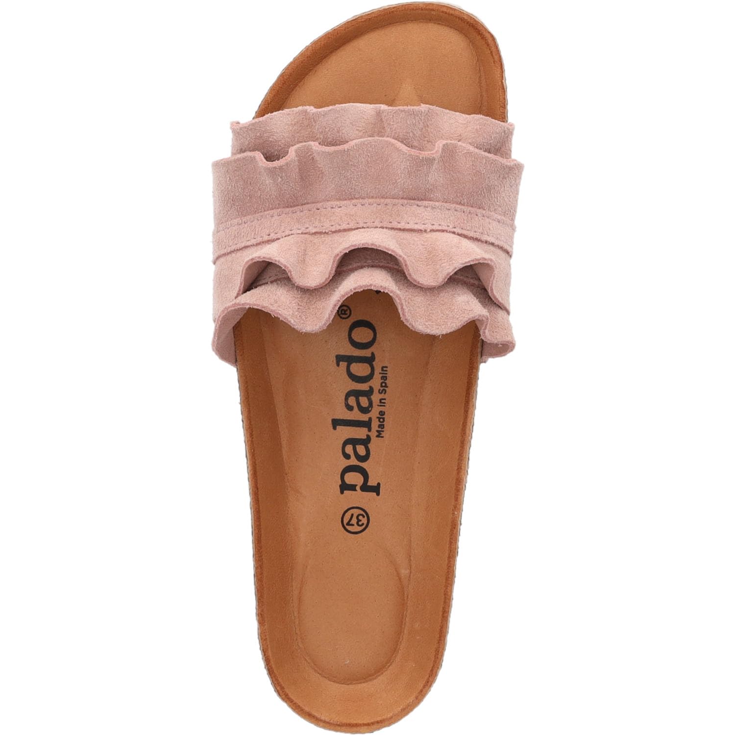 Palado Pantoletten Damen Vilnado - bequeme Sandalen Made in Spain - Hausschuhe mit Kork-Fußbett - modische Sommerschuhe