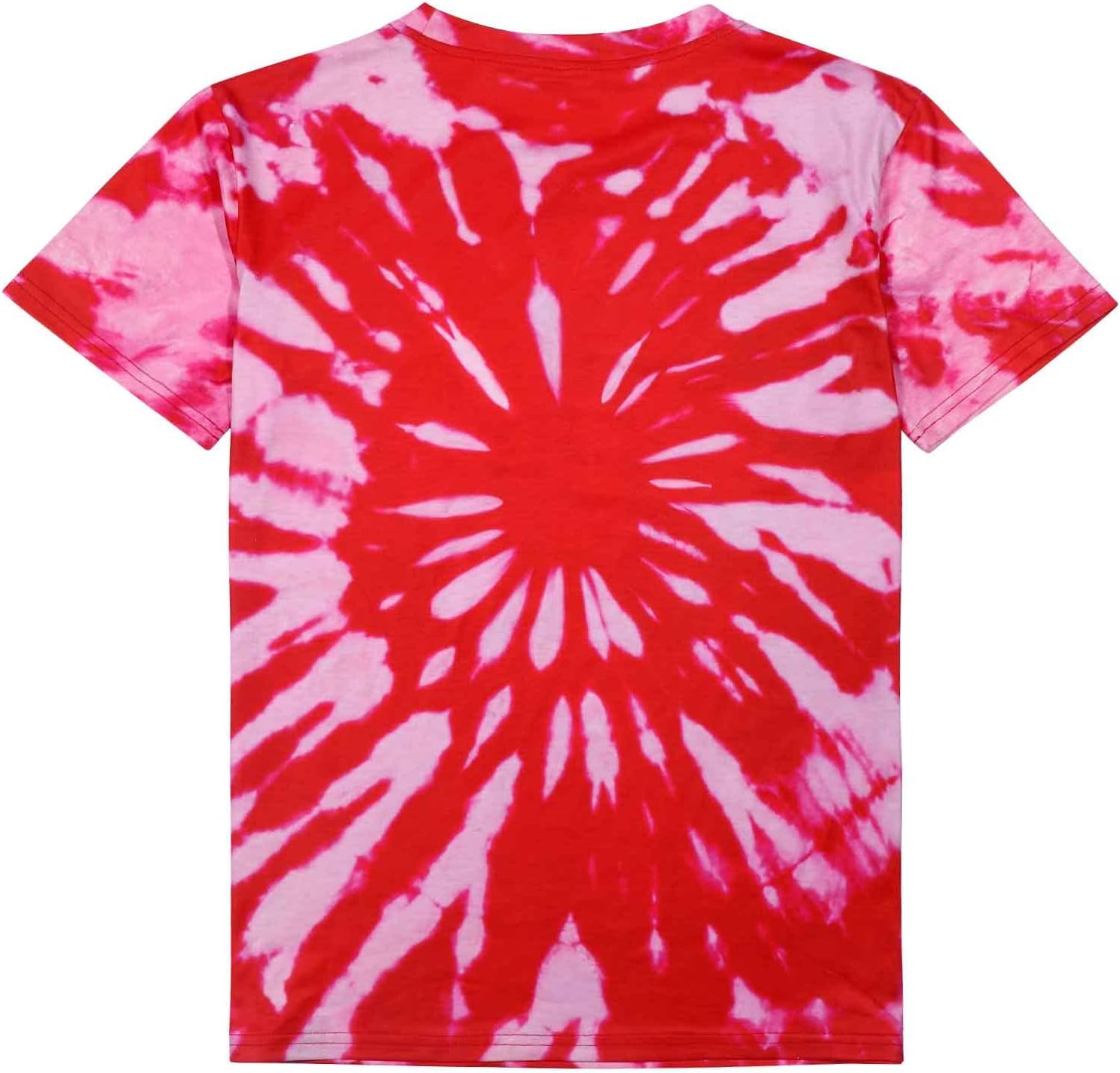 Women Valentines Shirts Tie Dye Heart Graphic Short Sleeve Cute Round Neck Shirt for Women Lover Gift Tops - Image 4