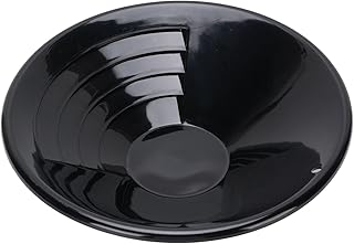 FOSA 10 Inch Gold Pan, 10 Inch Gold Panning Pan, Gold Prospecting Tool with Dual Riffles, for Manual Mining and Alluvial Mineral Extraction