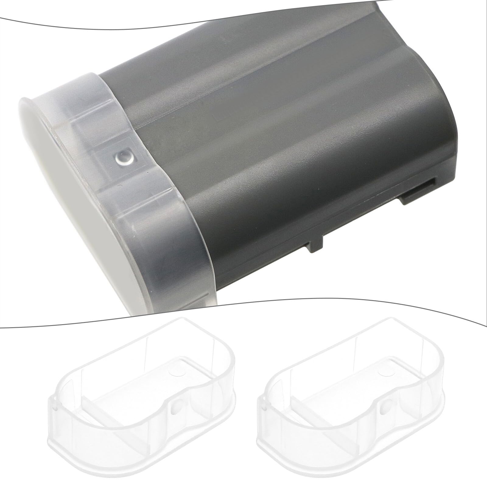 OTOTEC Lot de 10 coques de protection de batterie en polypropylène compatibles avec appareils photo Nikon EN-EL15 EL15A EL15B D500 D600 D610 Transparent