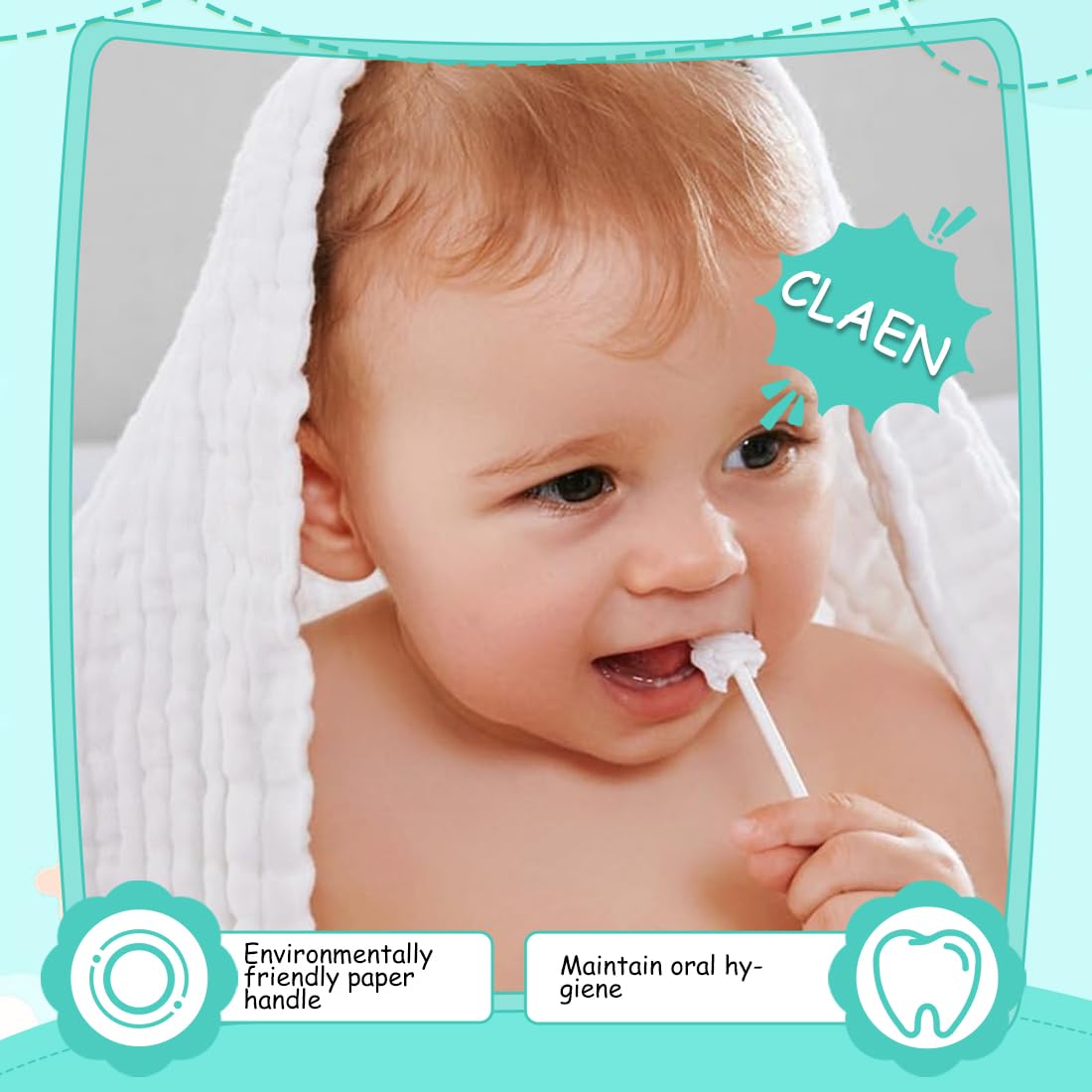 30 Pezzi Pulisci Lingua, Spazzolino Monouso Sterilizzati per Bambini, Baby Mouth Cleaner, Spazzolino da Denti Portatile per Bambini, Spazzolino per Dentini con Setole Morbide