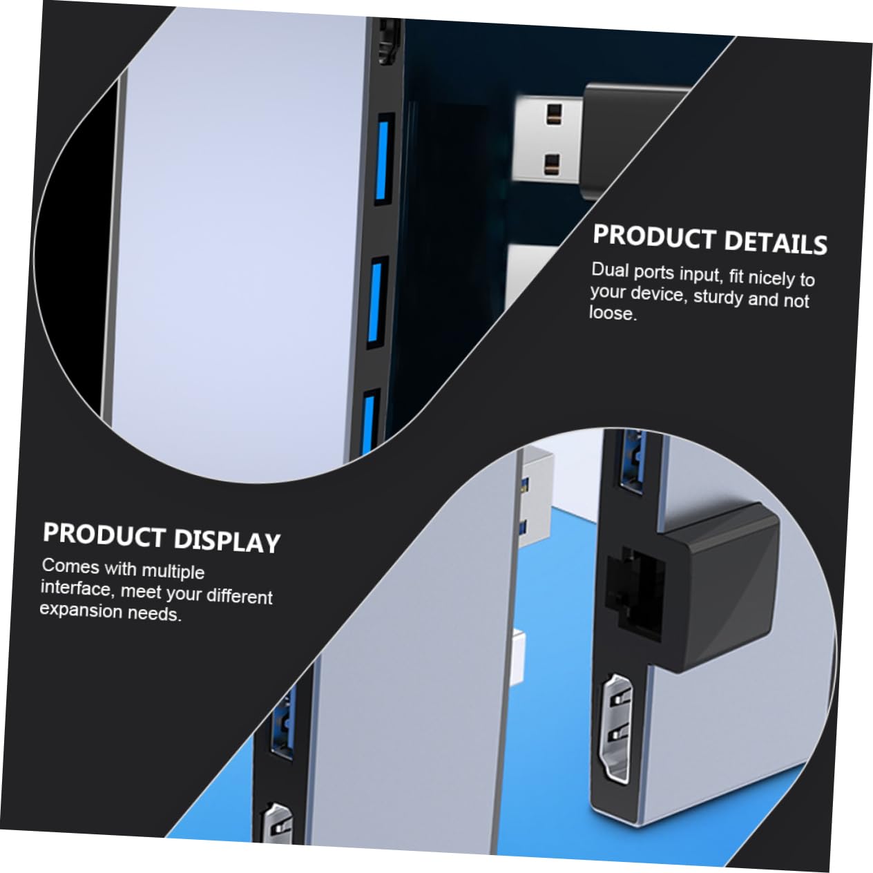 DOITOOL Concentrador USB Puertos Adaptador Multifunción para Surface Pro Concentrador USB Compatible Portátiles para Trabajo Casa