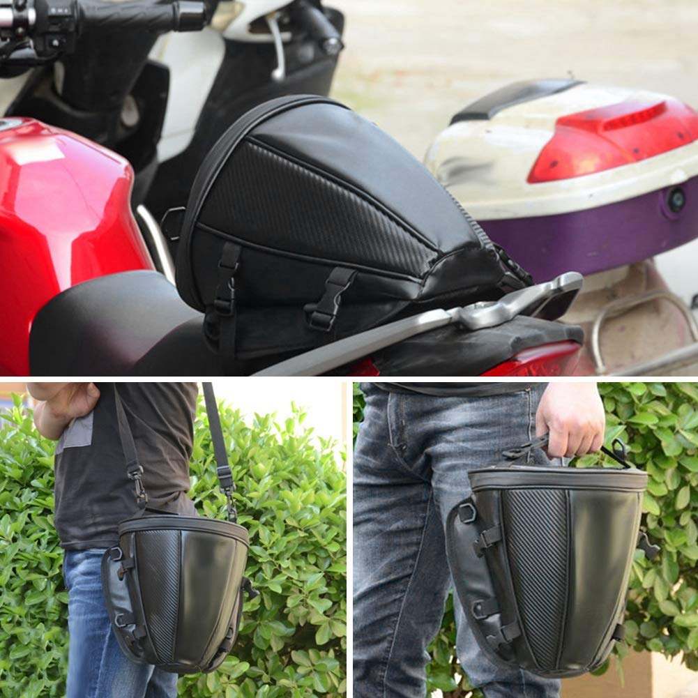 Yctze Carbon Fibre Style Torba na tylną motocykl Wodoodporna torba na tylne siedzenie motocykla Torba podsiodłowa