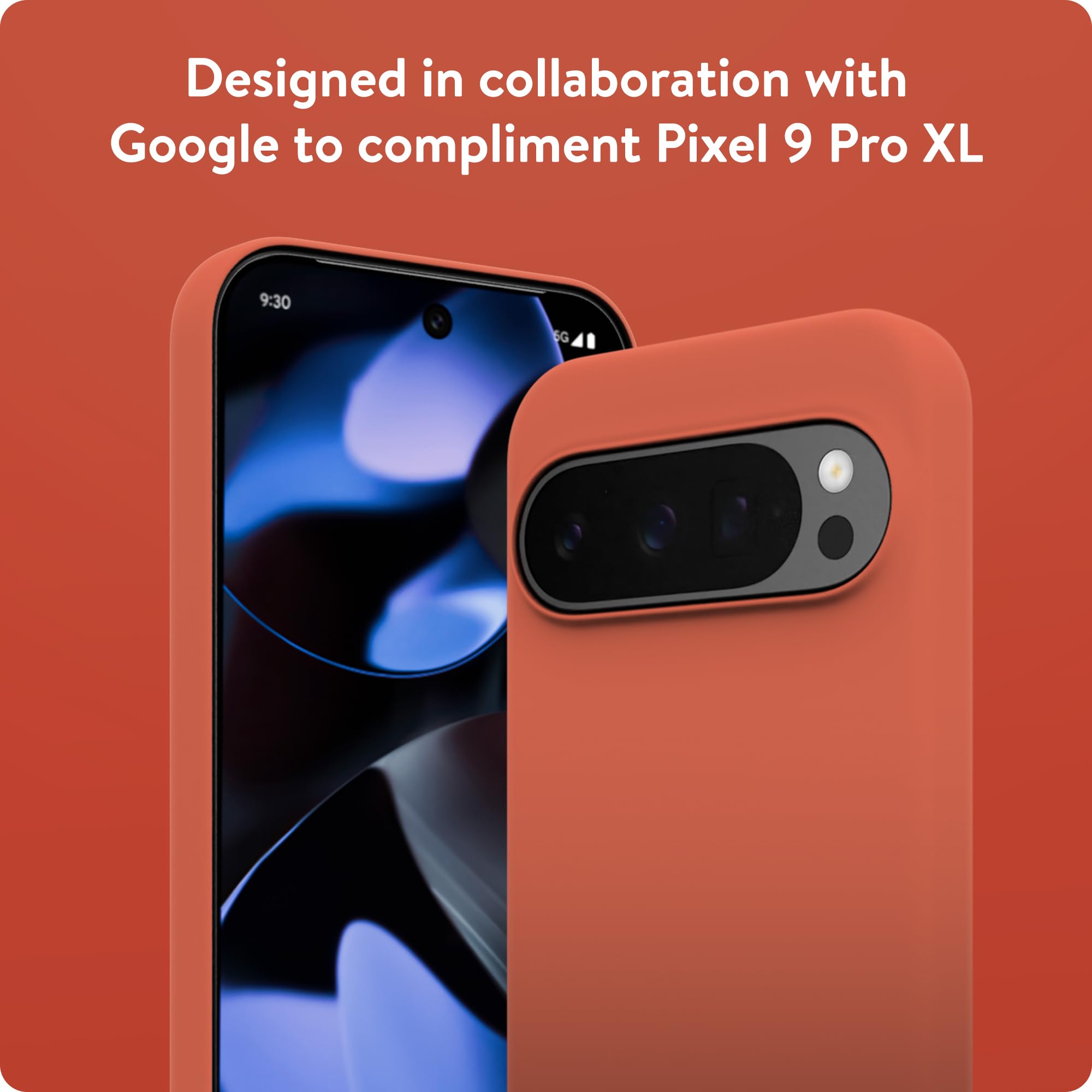 Mous for Google Pixel 9 Pro XL Case MagSafe Compatible - Super Thin - Magnetic Phone Cover - Hot Coral - Image 4