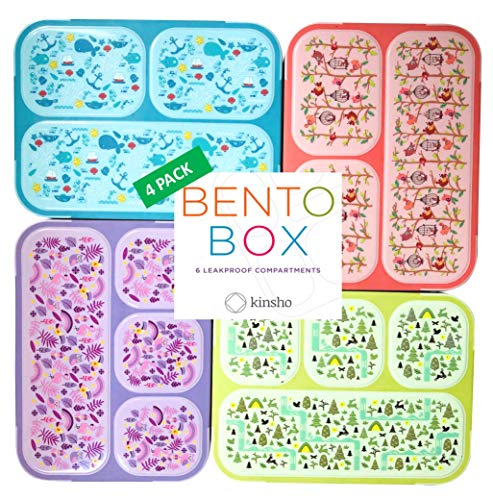 Kinsho 79-33EM-6PWN Bento Box For Kids Lunch-Boxes cover