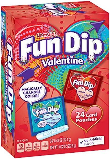 LIK-M-AID Fun Dip Valentine Candy and Card Kit, 10.32 Ounce