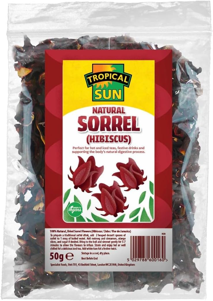 Tropical Sun Natural Sorrel (Hibiscus) Powder, 50g