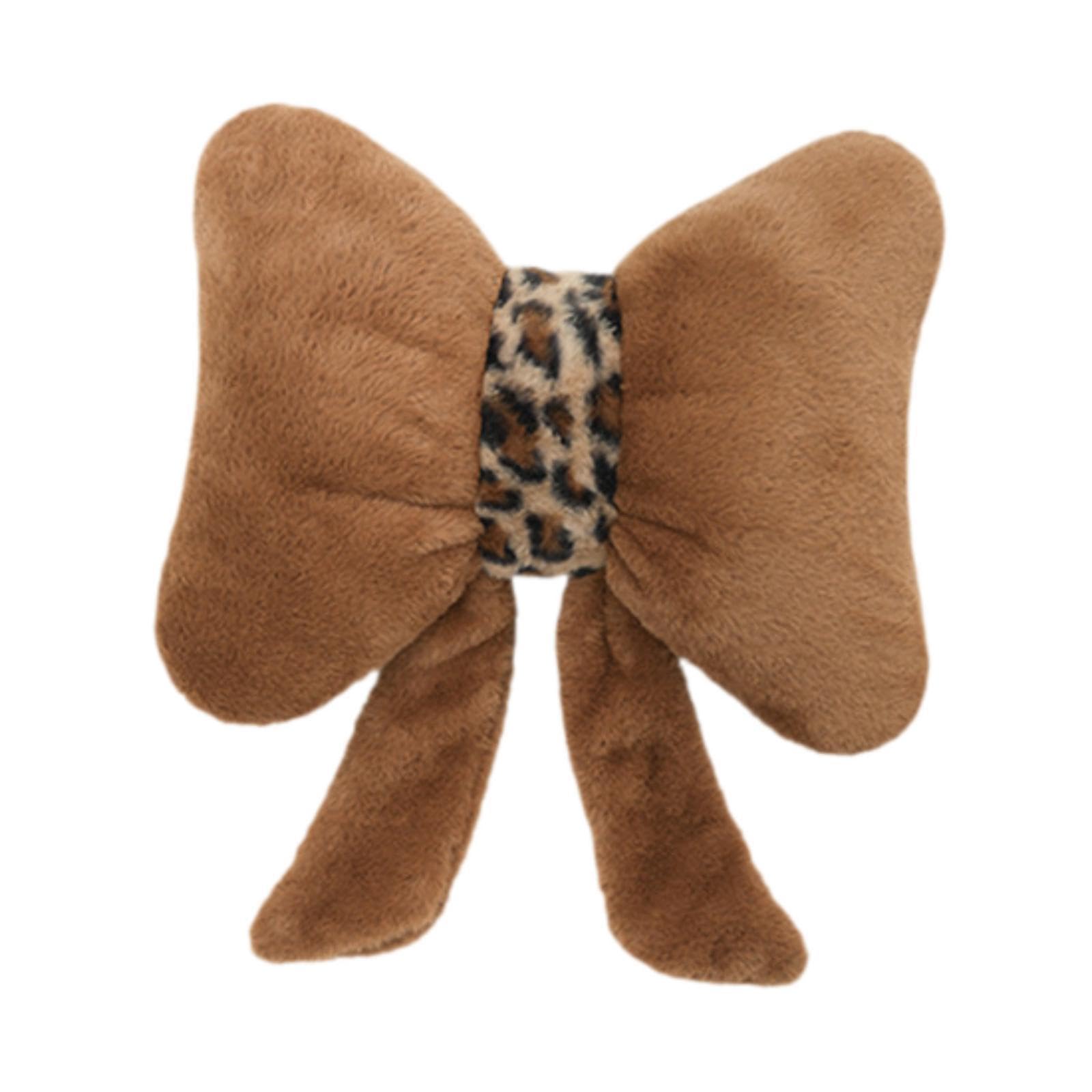 Bow Pillow Comfortable Decorative Pillow for Bedroom Car Interior Study Room Brown Ribbon-image-13
