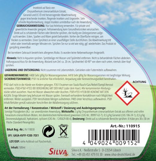 RASCH HOME DEFENDER® Ungezieferspray [500ML] - Ungeziefer Spray für die Wohnung - Ungezieferabwehrspray - Insektenspray - Insektenschutzspray - Insekten & Ungezieferraumspray