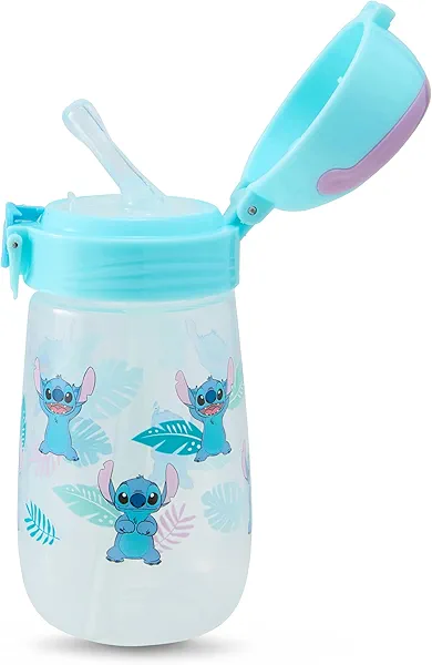 Disney Toddler Sippy Cups for Boys and Girls | 12 Ounce Pop Up Lockable Lid Sippy Cup | Durable Leak Proof Travel Water Bottle for Toddlers