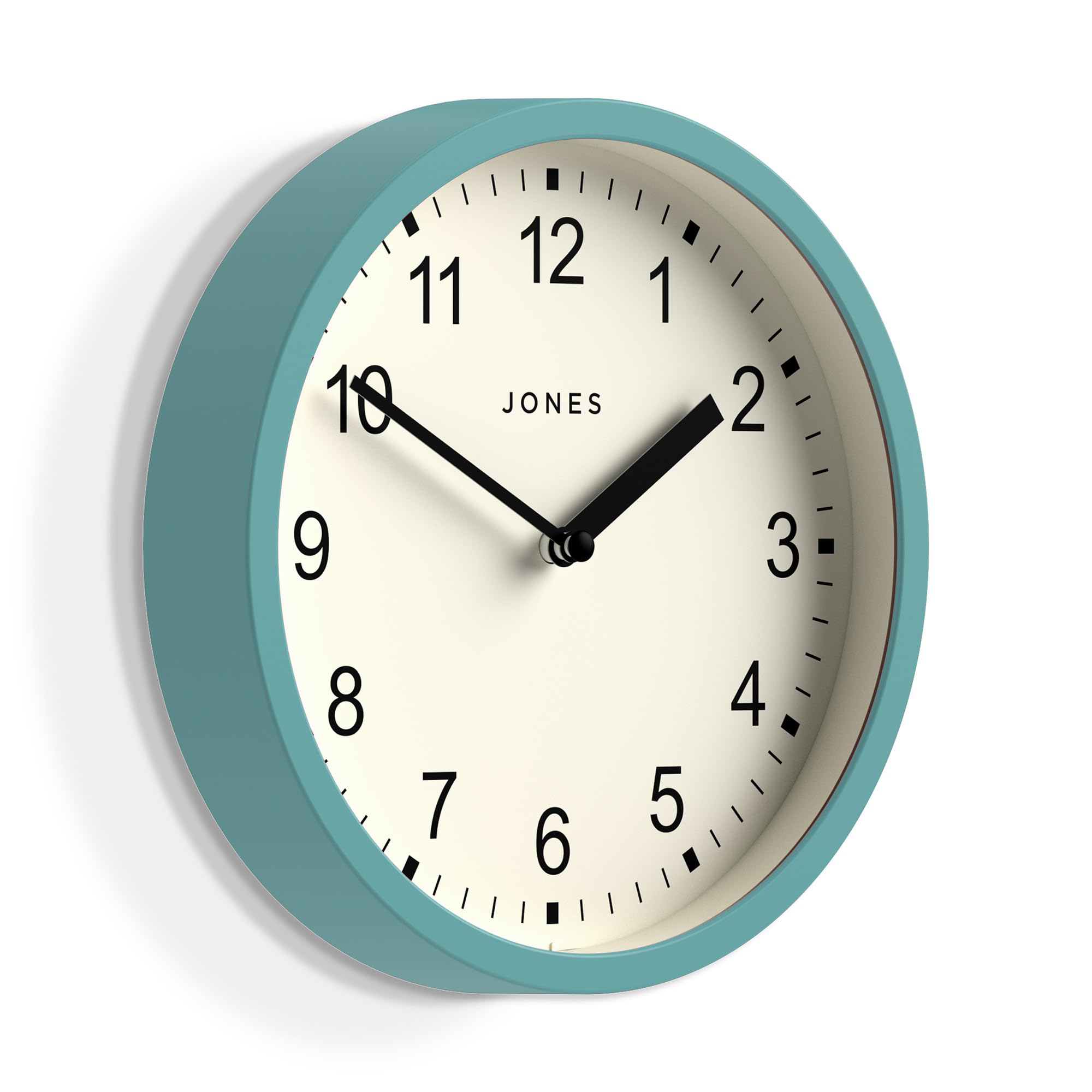 Jones Clocks® Spin wall clock, Teal, 20 x 20 x 3.5 cm - Image 2