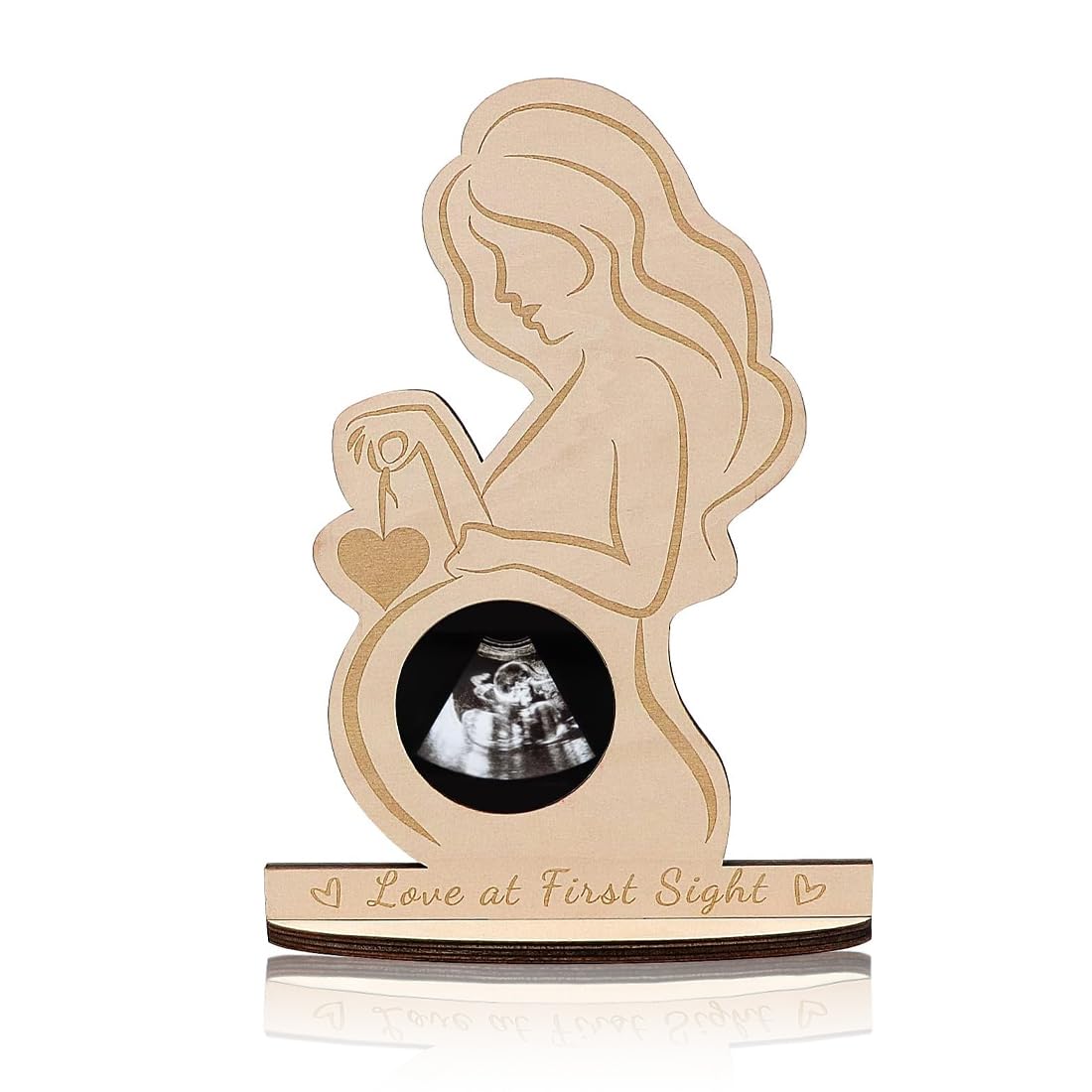 AOEVUIR 1 Pcs Schwangerschaftsgeschenk: Ultraschallbilderrahmen für werdende Mütter Liebe auf den ersten Blick