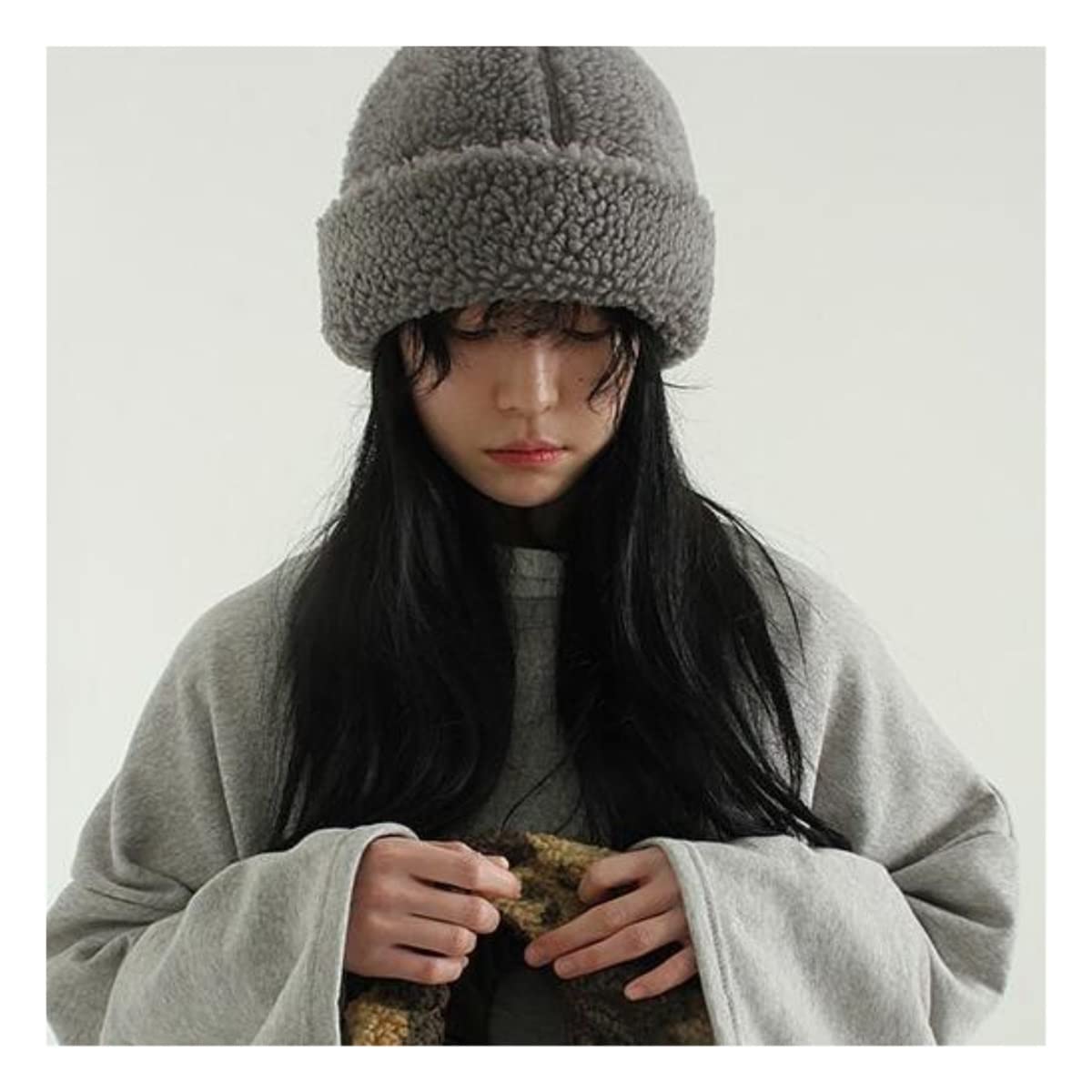 Chapeau d'hiver Bonnet pour Femme Hiver Chaud Tricot Chapeaux Doux Extensible Bonnet De Crâne Tricoté pour Temps Froid Chaud Chapeau