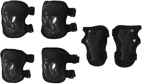 Miniatura 5 de HERCHR Rodilleras para niños, coderas, muñequeras, conjunto de equipo de protección para niños, rodilleras protectoras para adultos, rodilleras,