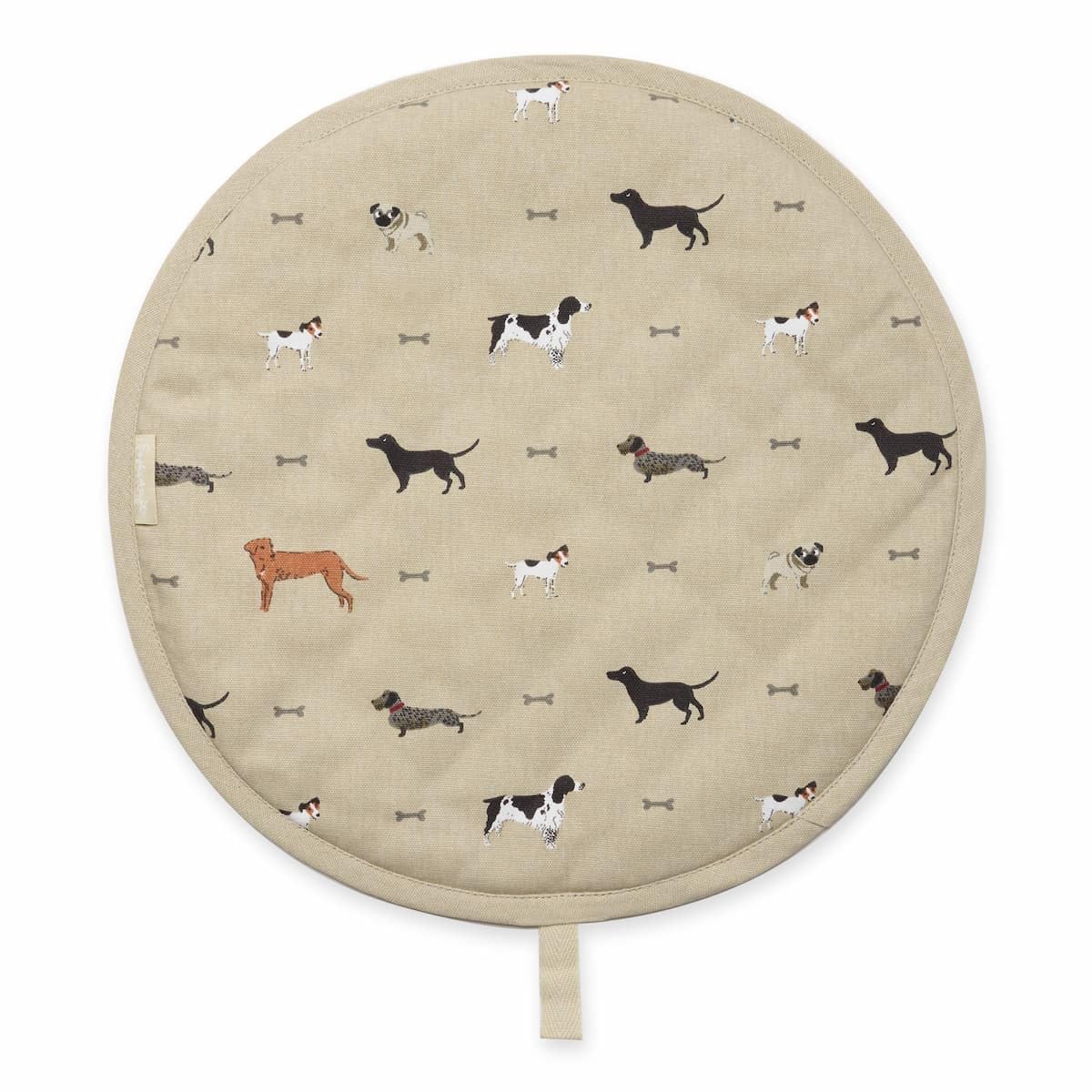 Sophie Allport Neutral Woof Circular Hob Cover