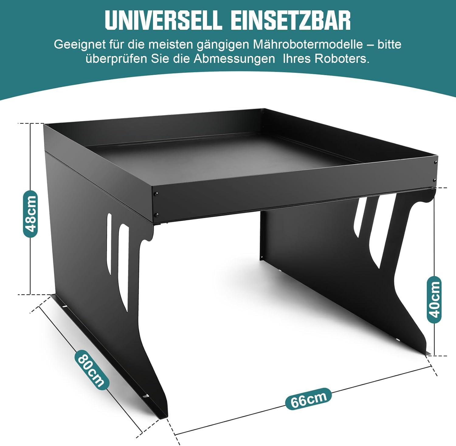 Mähroboter Garage mit Pflanzbeet 80x66x48cm Dach Carport für Rasenmäher | Metall Regenschutz Rostfrei Witterungsbeständig Sonnenschutz Universal Überdachung Unterstand Rasenmähroboter