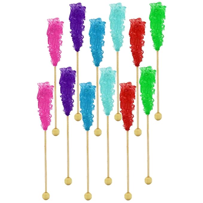 Rock Candy Lollipops Pops Candy Suckers, Variety Flavor