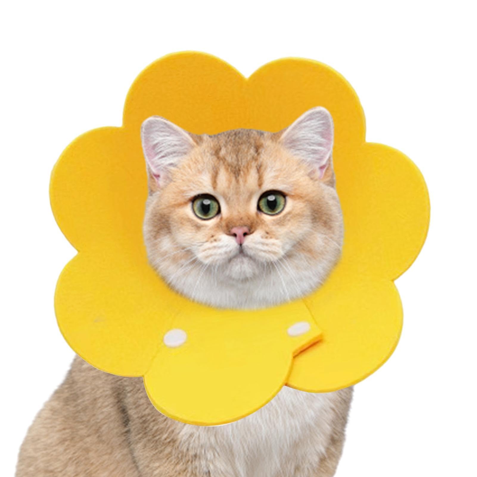 Vllold Collar de recuperación para mascotas, collar protector para perro, cono de cuello isabelino ajustable y collares de dona para recuperación, cono portátil para perros pequeños y medianos