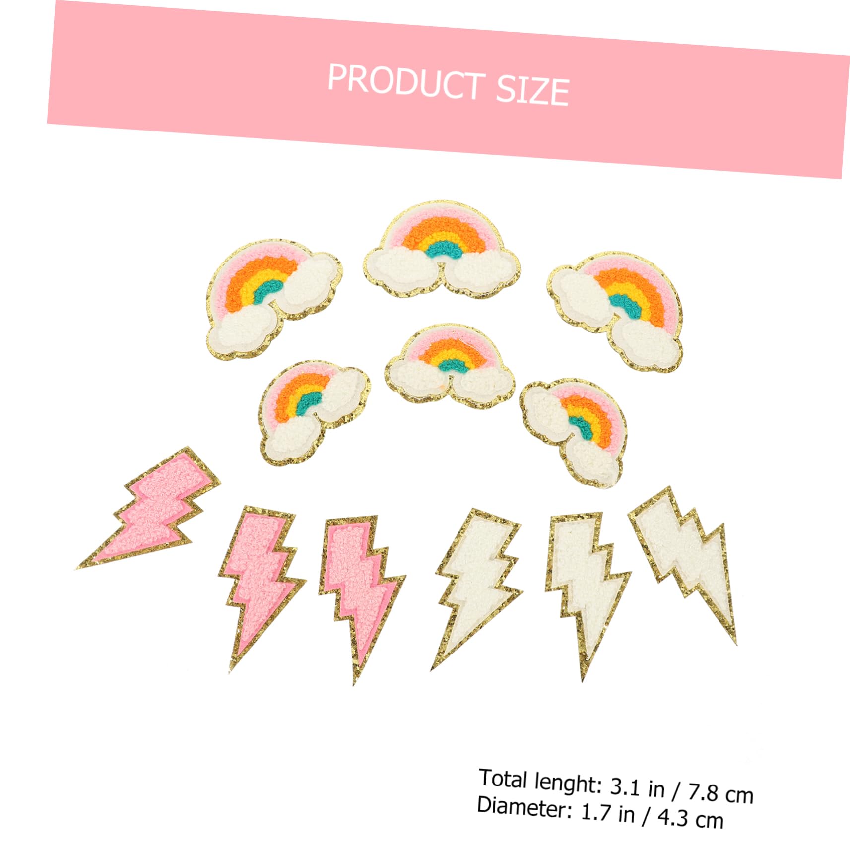 TEHAUX 60stücke Gestickte Aufnäher Regenbogen Und Design Für Kleidung Taschen Und Bastelprojekte Abdecken Von Löchern Für Kreative Nähprojekte