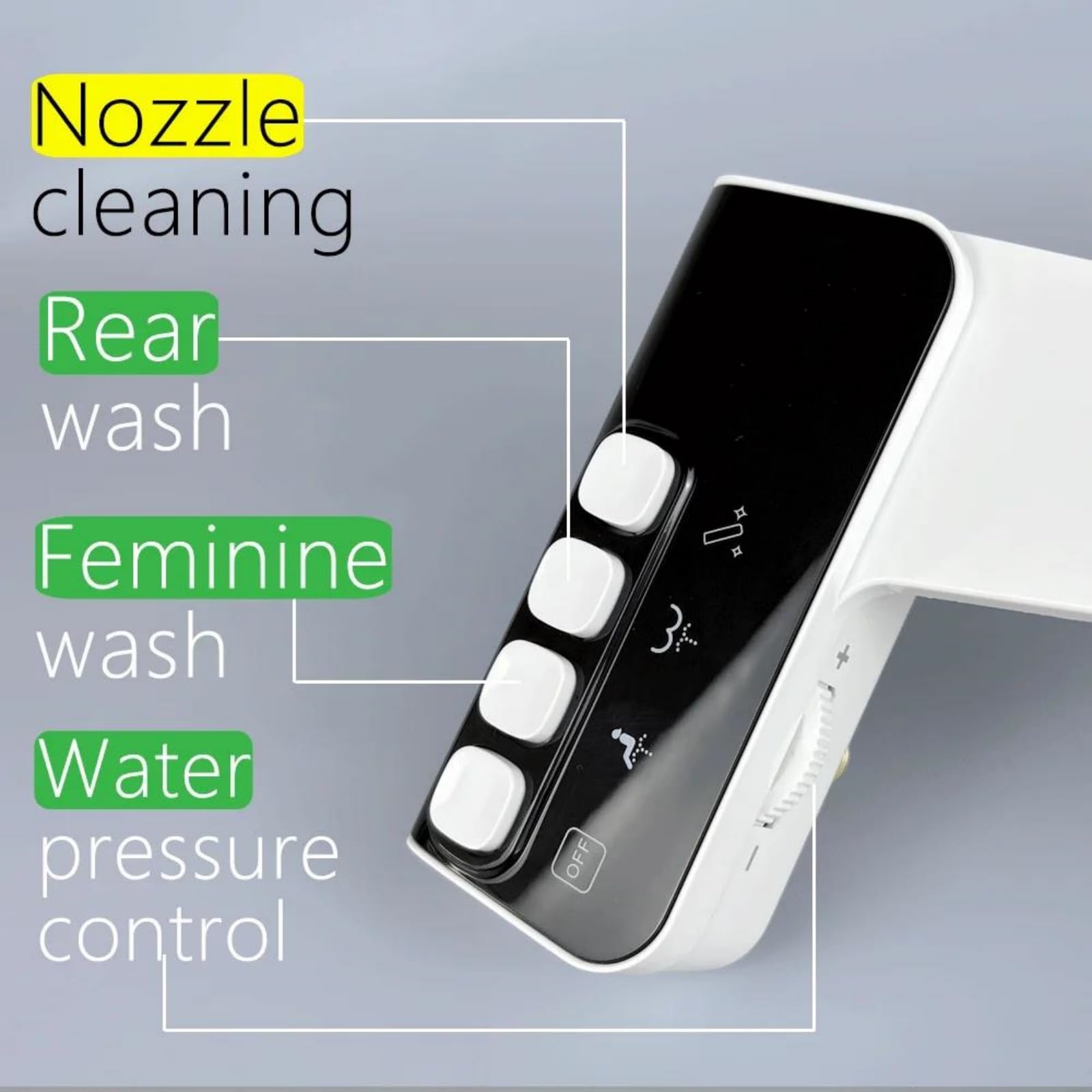 Nieelektryczny bidet Odłączany adapter bidetowy Deska sedesowa z bidetem Spryskiwacz do bidetu do mycia pośladków Mycie intymne Łatwy w użyciu
