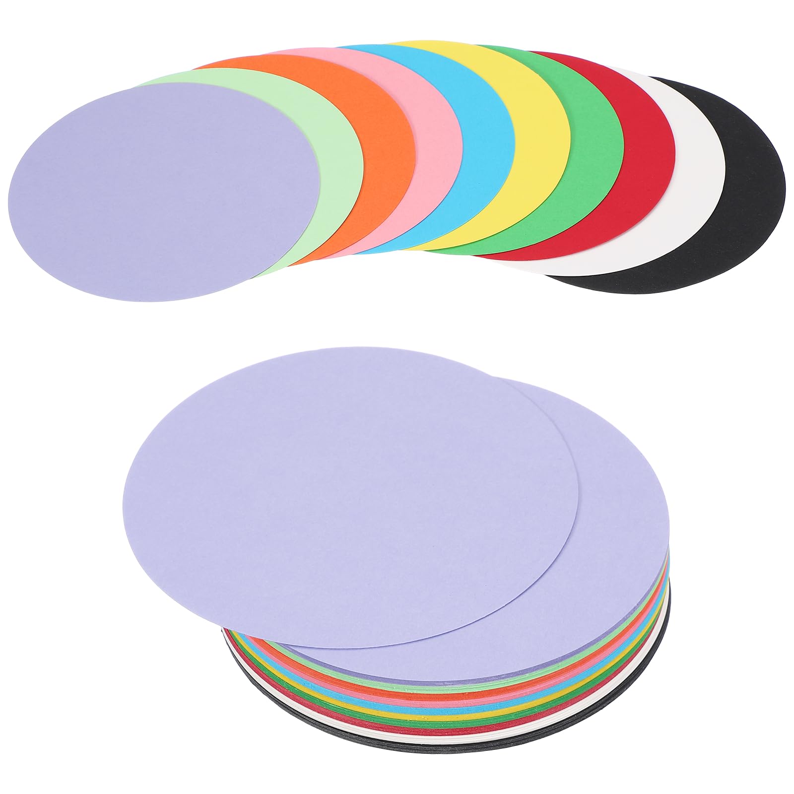 PATIKIL 100 Sheet Circle Card Stock, 4 Inch Round Cutouts Paper Thick Cardstock Coaster for DIY Craft Projects Printing Supplies Bulletin Board Decor, Multicolor — image 1
